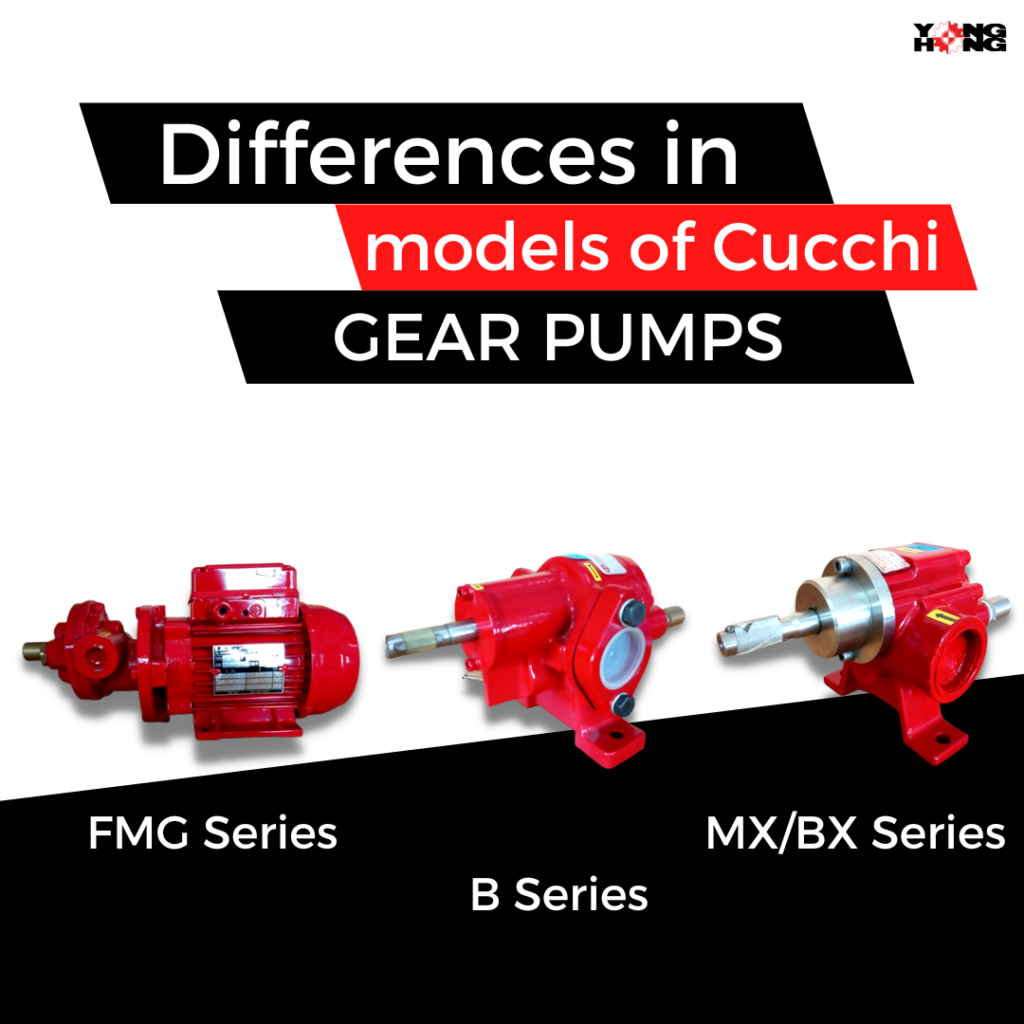 Differences in models of Cucchi gear pumps